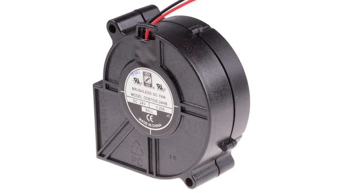 [RS-787-4013] RS PRO Centrifugal Fan, 24 V dc, 10cfm, DC Operation, 75mm